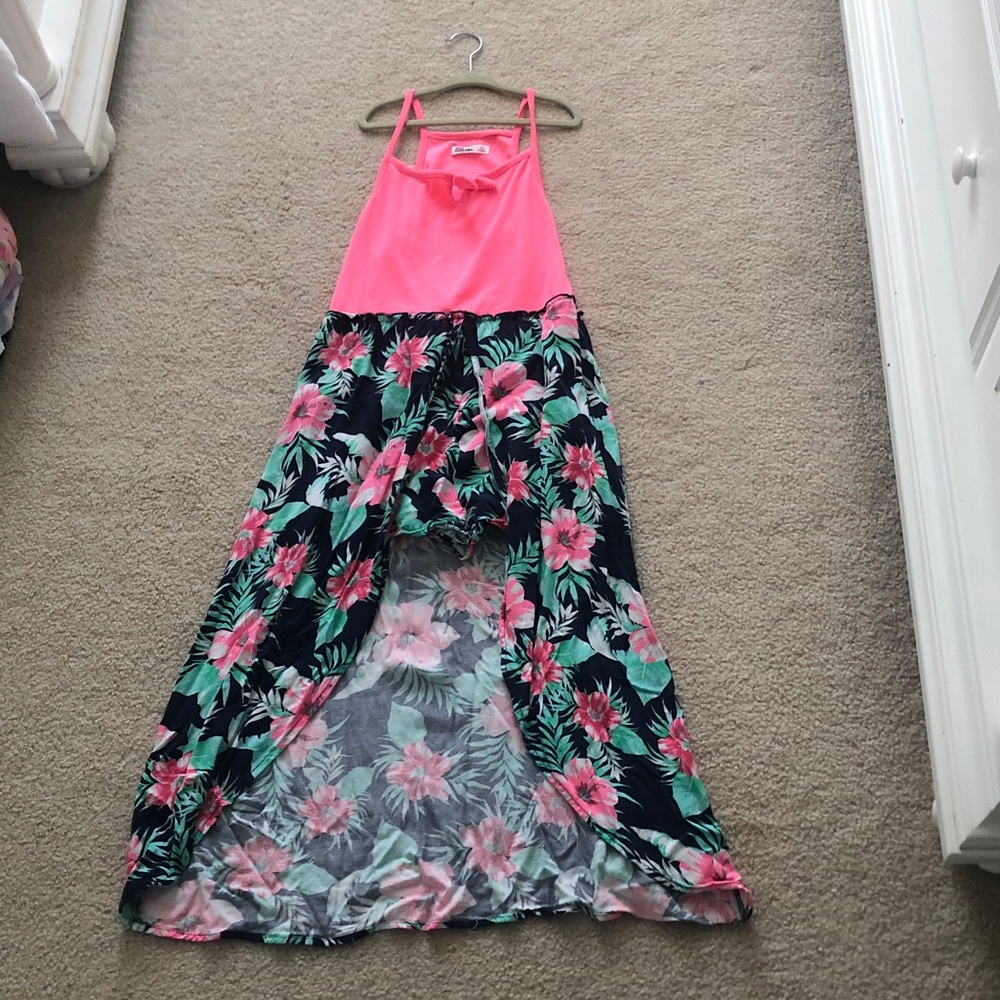 Epic Threads Floral Maxi Dress with Pink Top and Shorts under